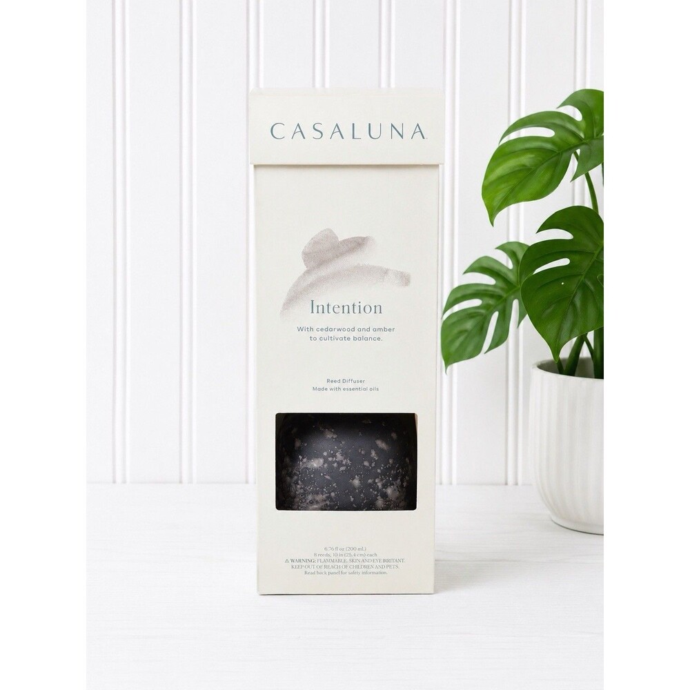 Casaluna Intention Reed Diffuser Cedarwood Amber 6.76 oz 200 mL New In Box